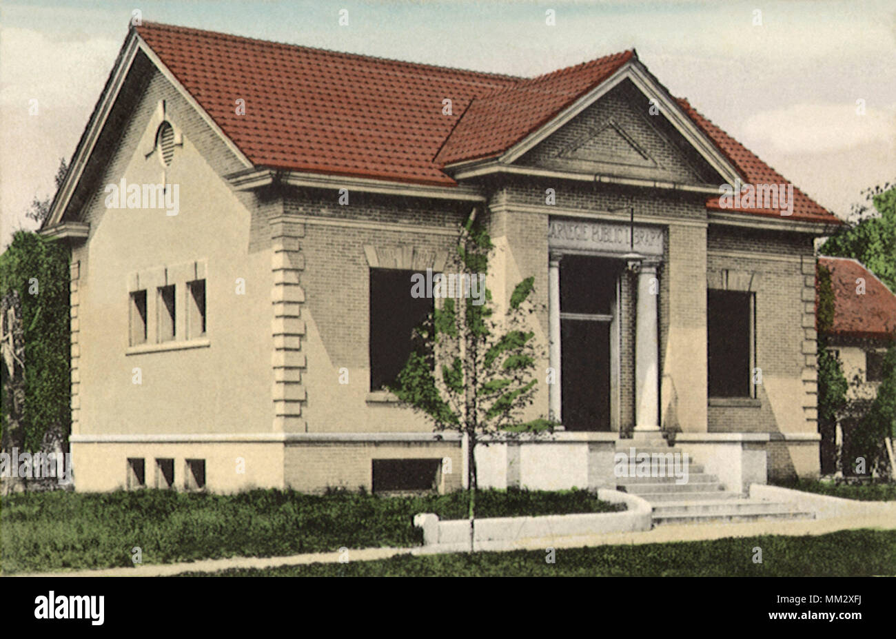 Carnegie Public Library. Poseyville. 1908 Stock Photo Alamy