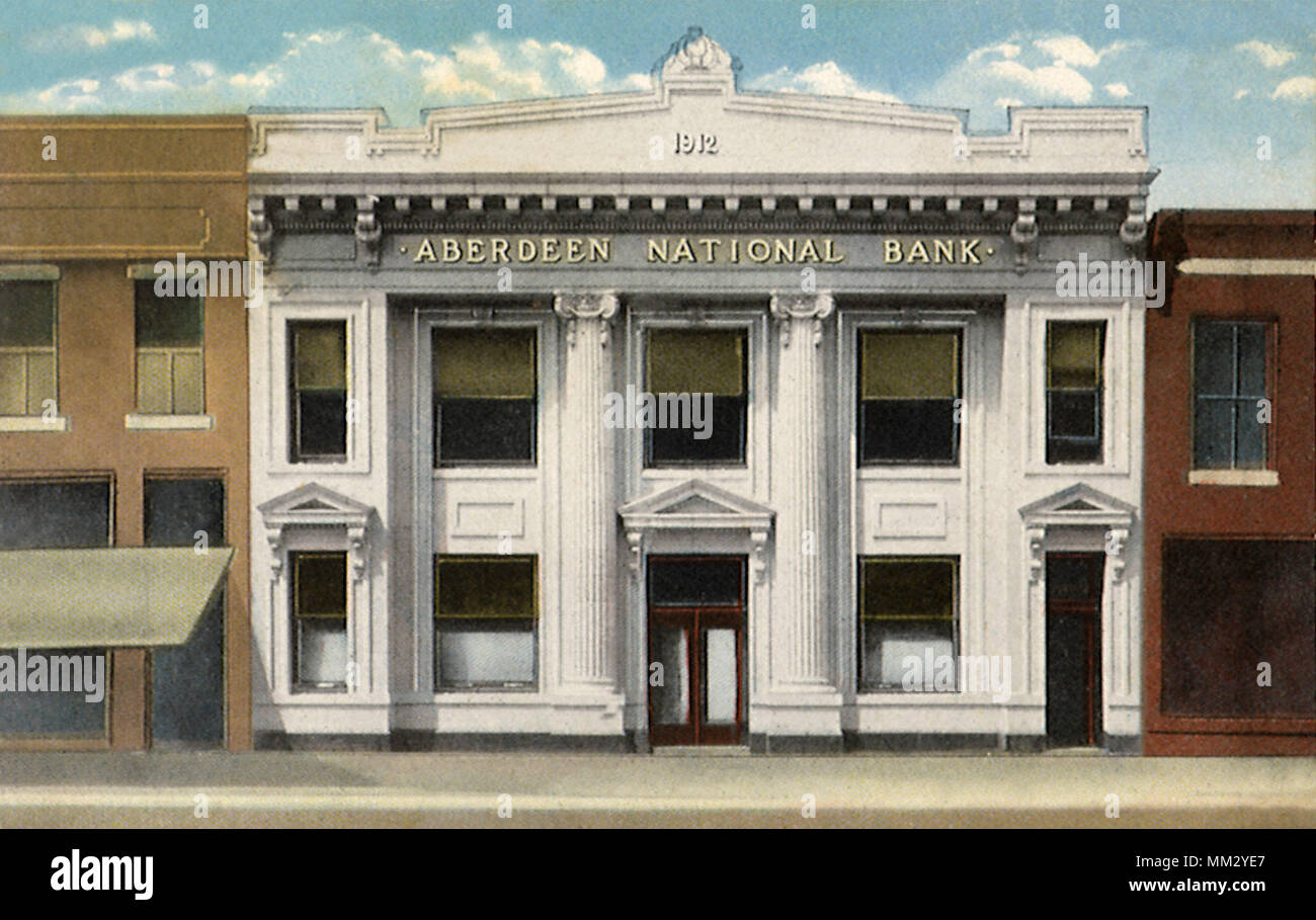 Aberdeen National Bank. Aberdeen. 1940 Stock Photo Alamy