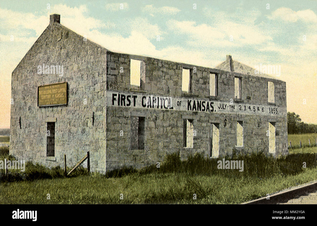 First State Capitol. Fort Riley. 1913 Stock Photo