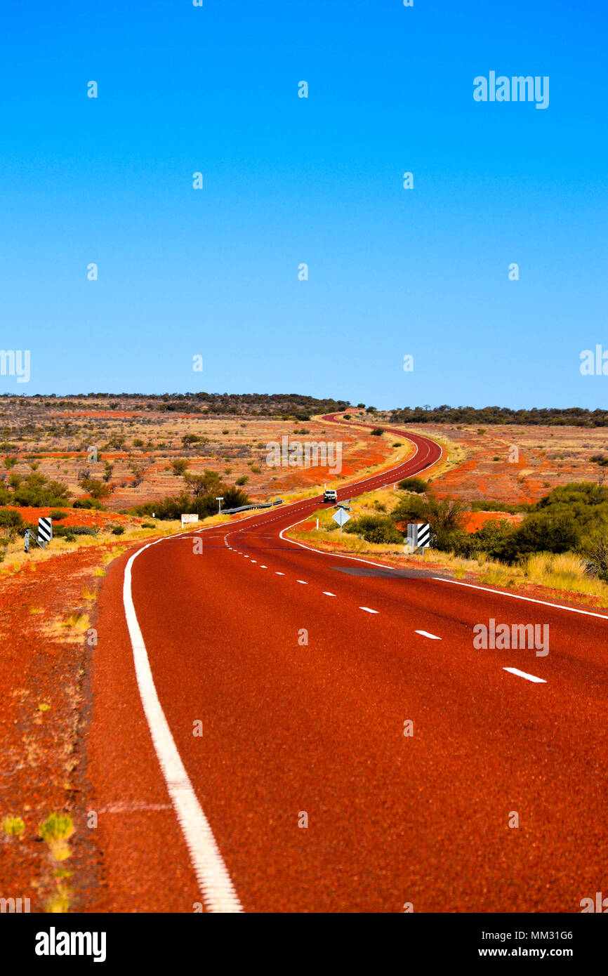 On the way to Ayers Rock Australia Stock Photo