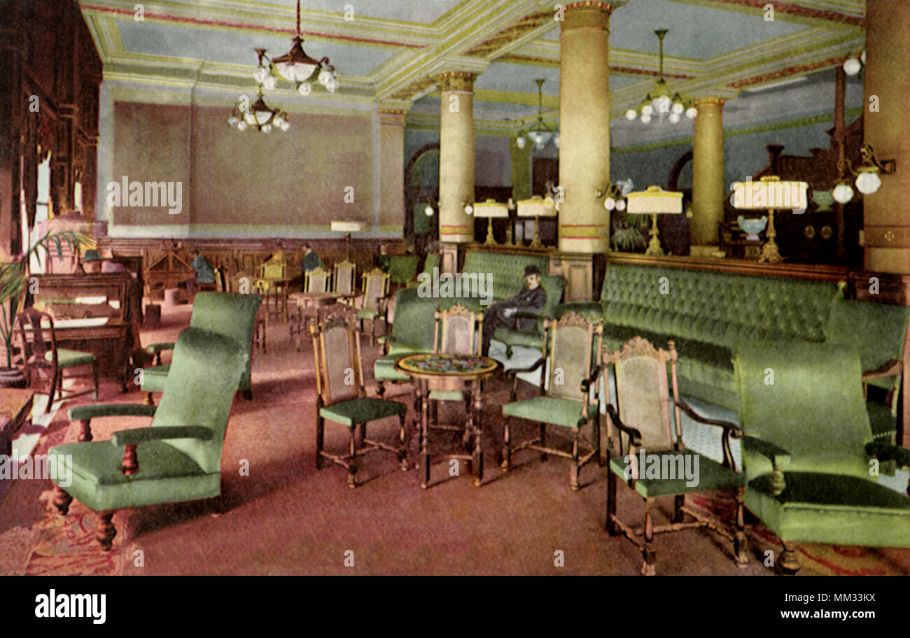 Van Nuys Hotel Lobby. Los Angeles. 1910 Stock Photo Alamy