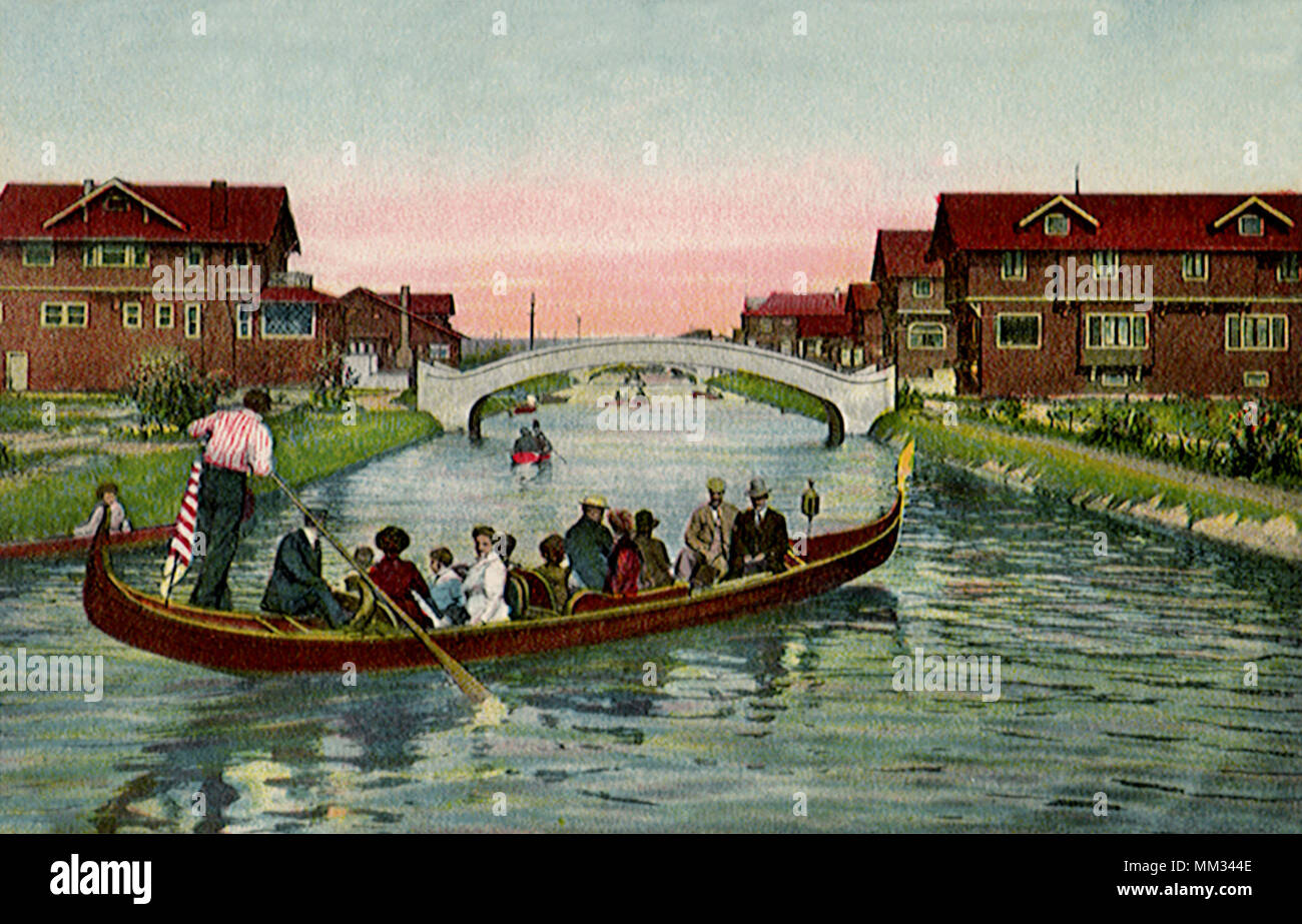 Salt Water Canal. Venice. 1910 Stock Photo Alamy
