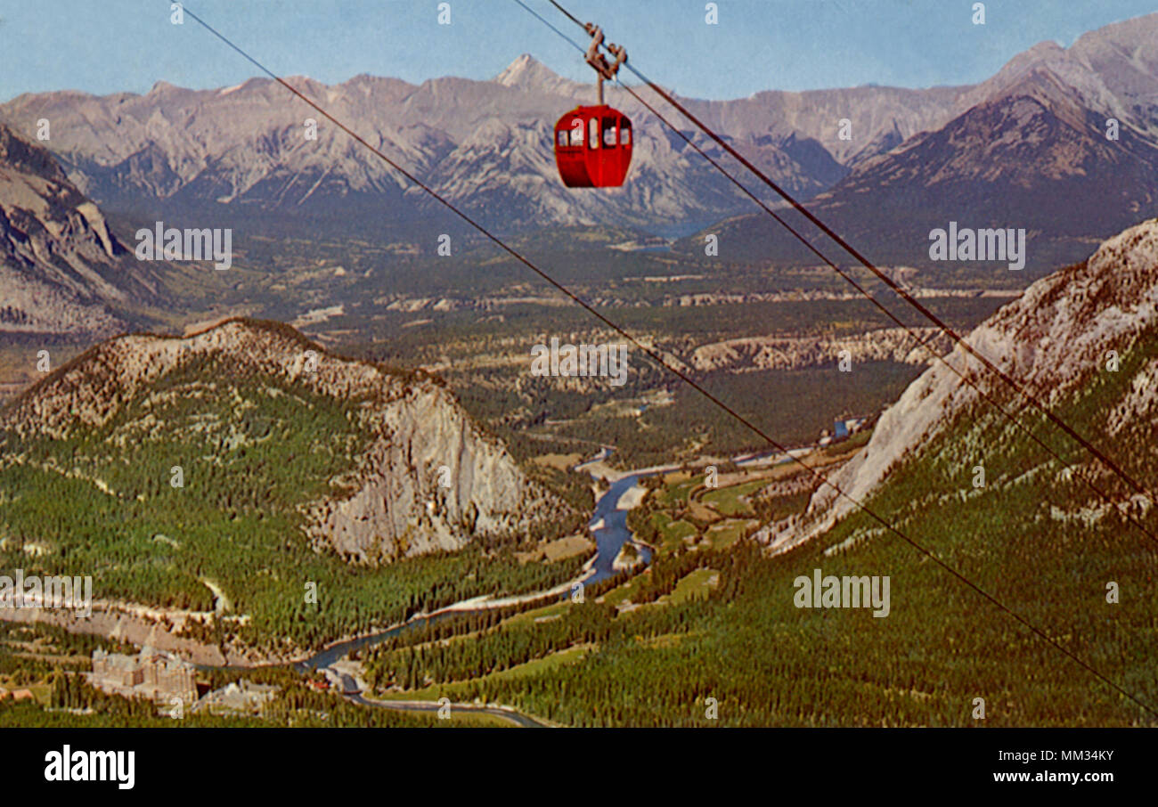 Sulphur Mountain Lift Gondola. Banff. 1960 Stock Photo - Alamy