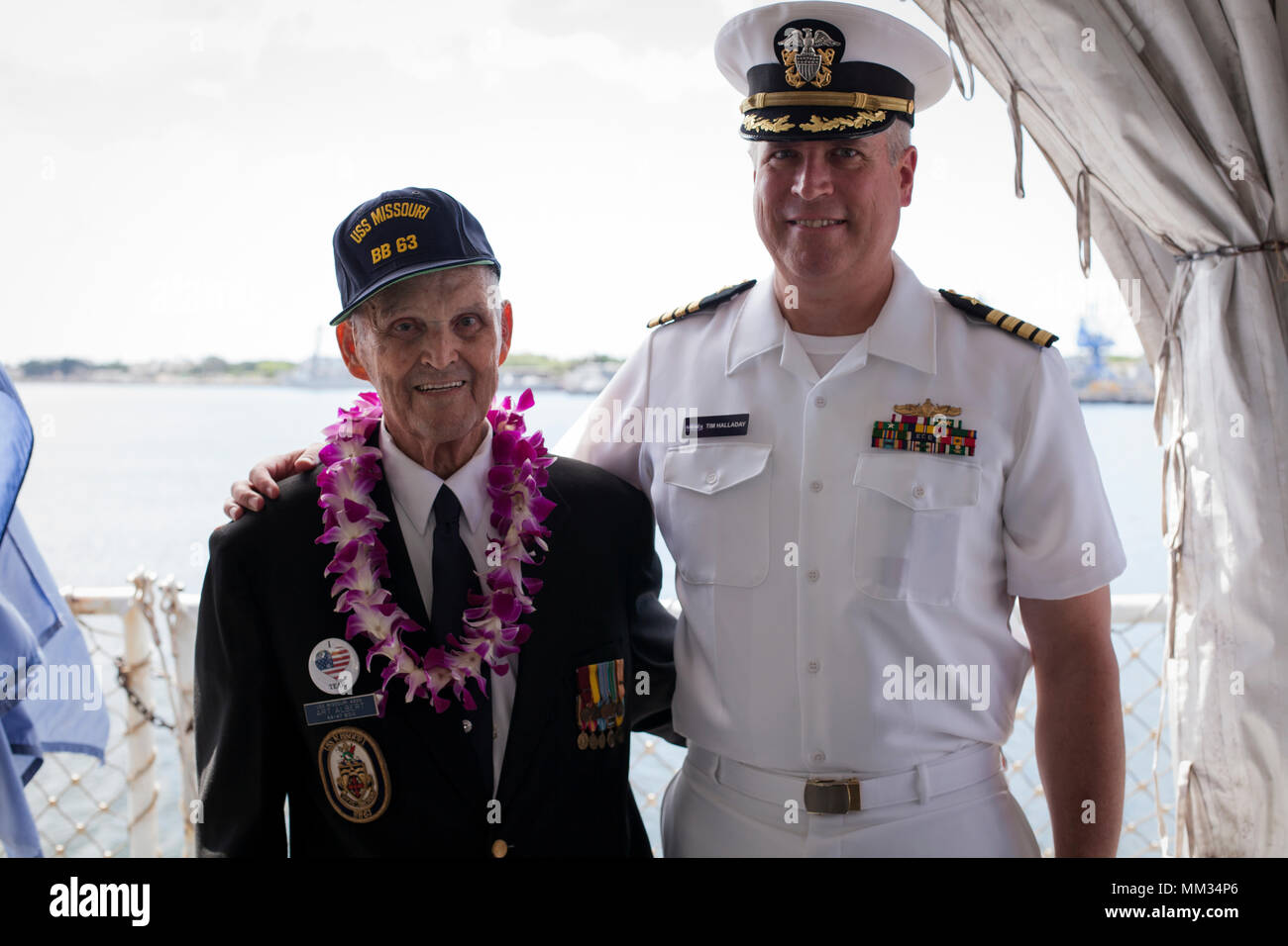 Former U.S. Navy Petty Officer 1st Class Art Albert and Capt. Timothy ...