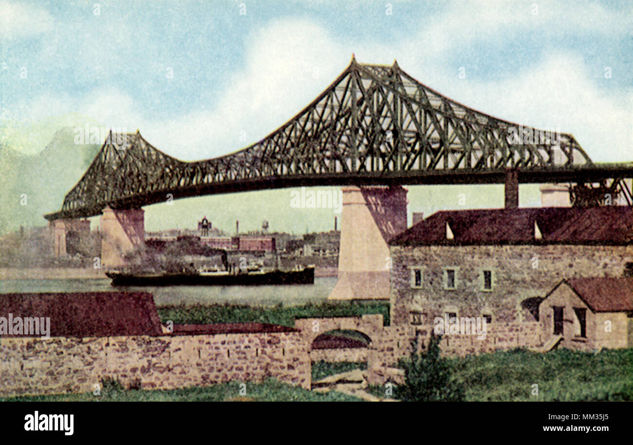 Jacques Cartier Bridge. Montreal. 1930 Stock Photo