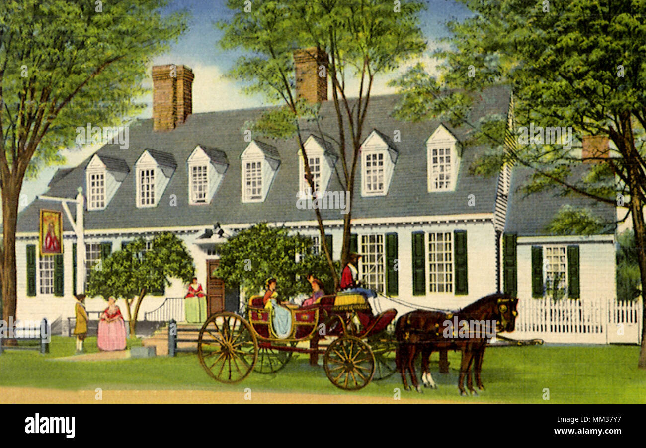 Raleigh Tavern. Williamsburg. 1770 Stock Photo