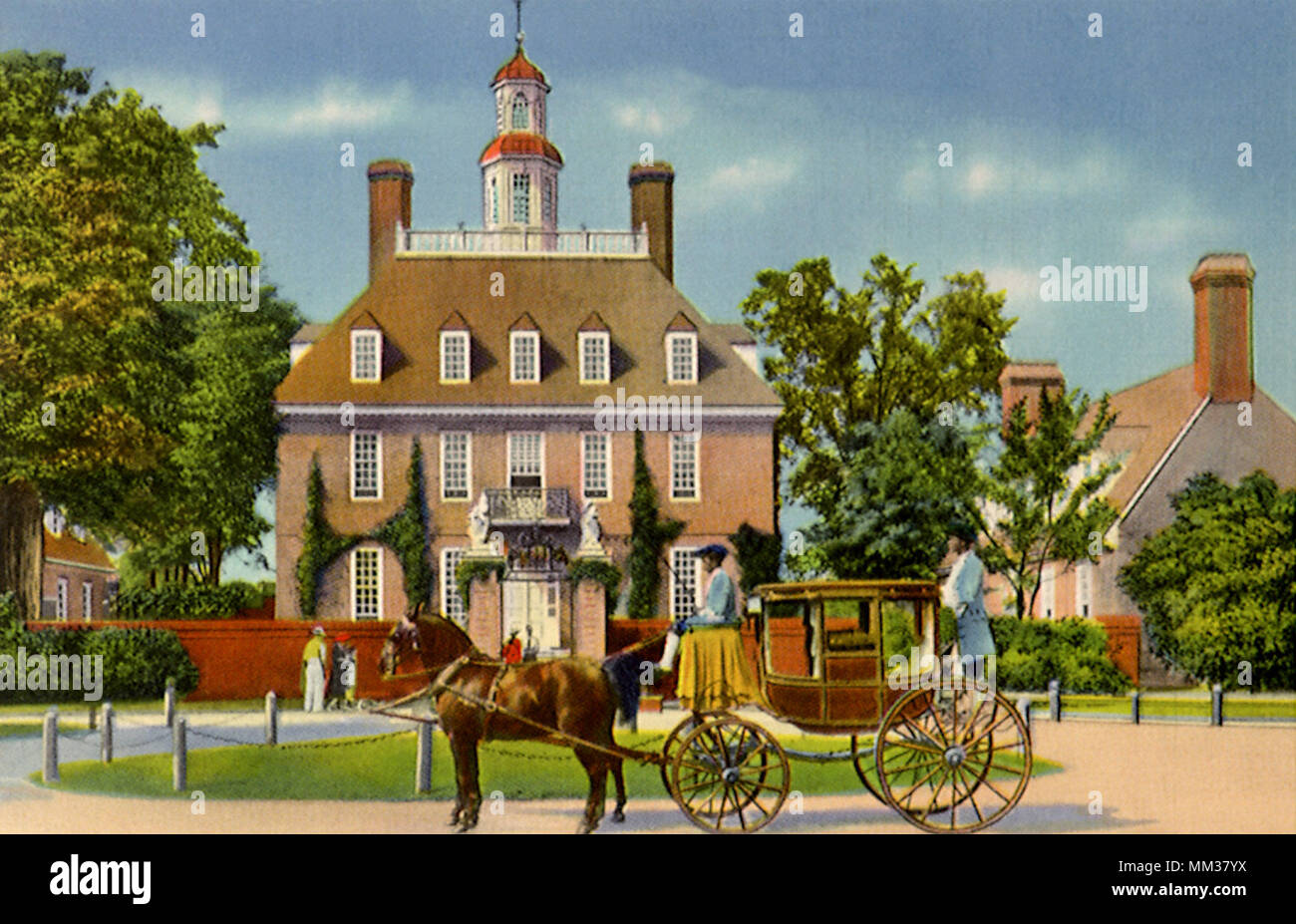Royal Governor's Palace. Williamsburg. 1770 Stock Photo