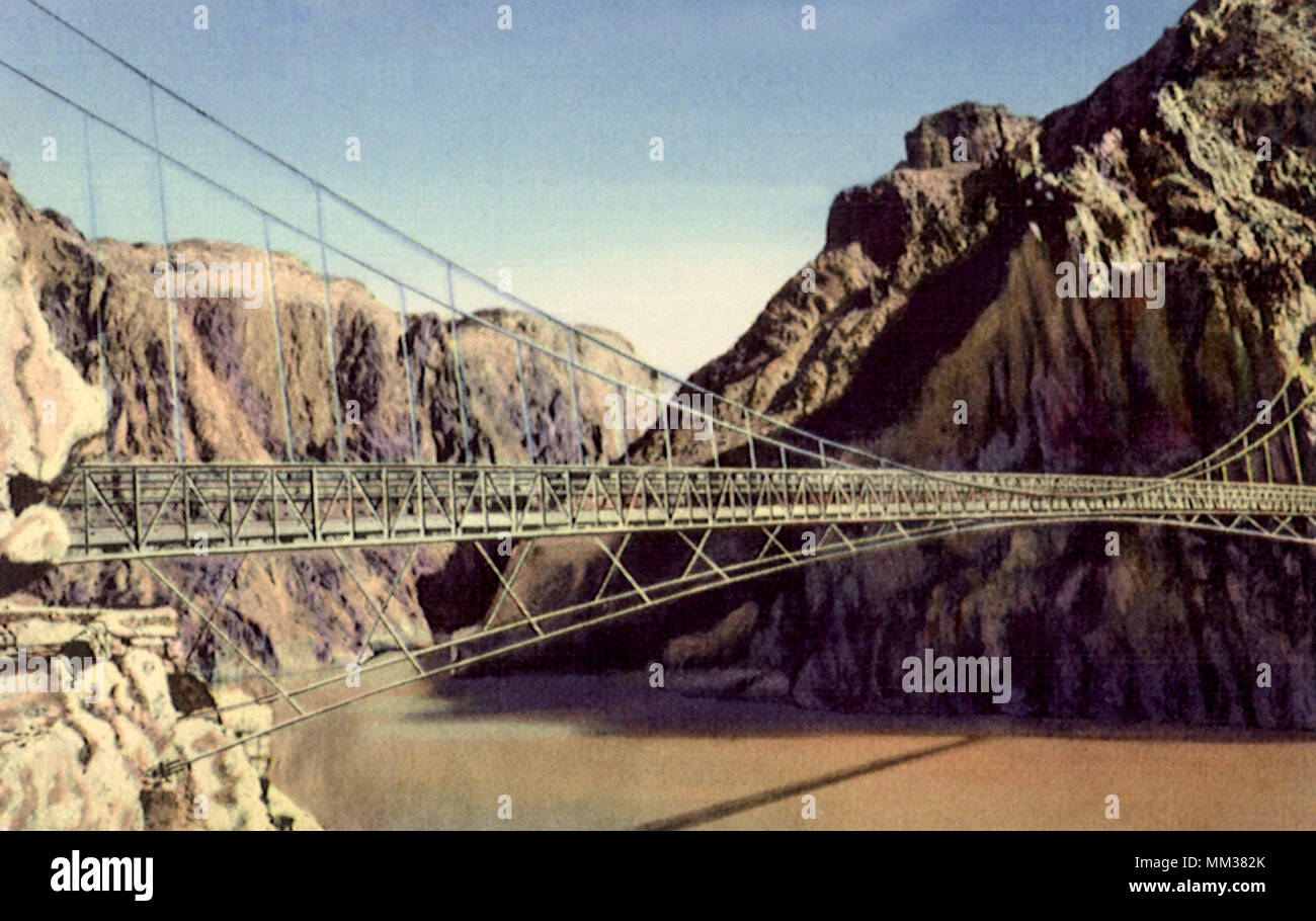 Kaibab Bridge. Grand Canyon. 1940 Stock Photo Alamy