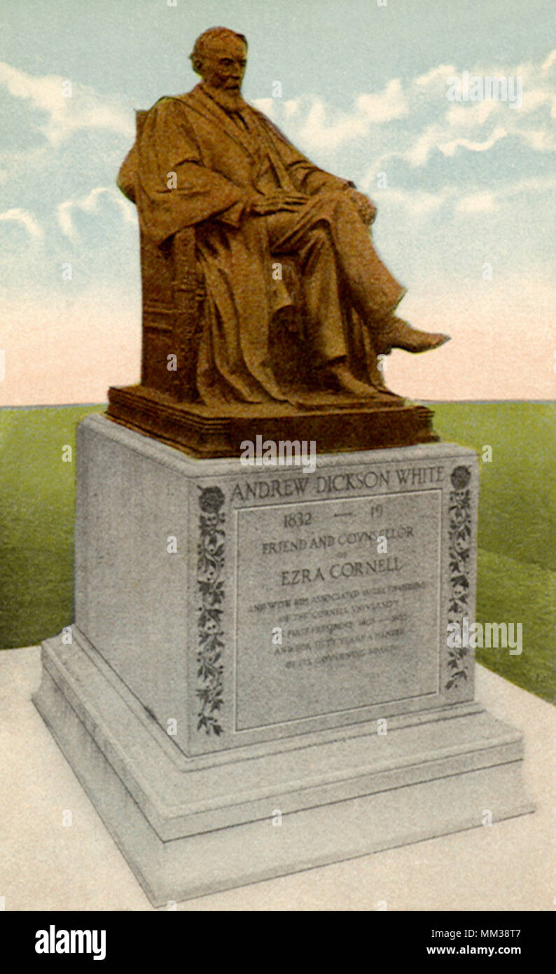 Statue of Andrew Dickson White. Ithaca. 1910 Stock Photo Alamy
