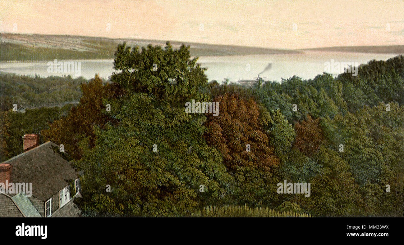 Cayuga Lake from University. Ithaca. 1910 Stock Photo