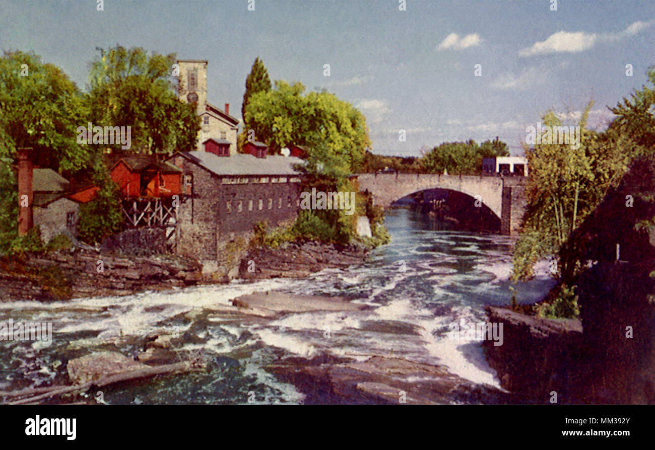 Ausable River. Keeseville. 1950 Stock Photo