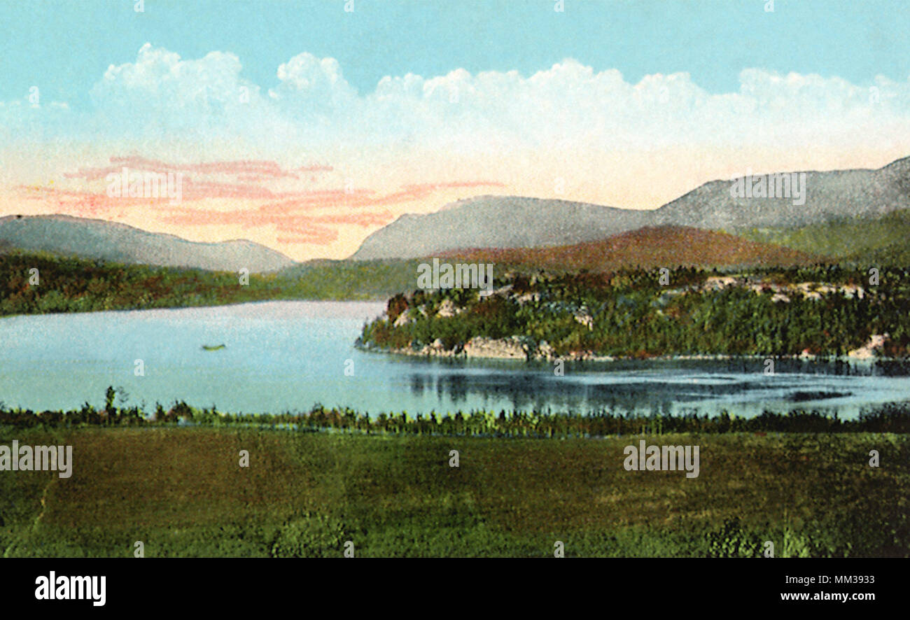 Auger Lake. Keeseville. 1920 Stock Photo