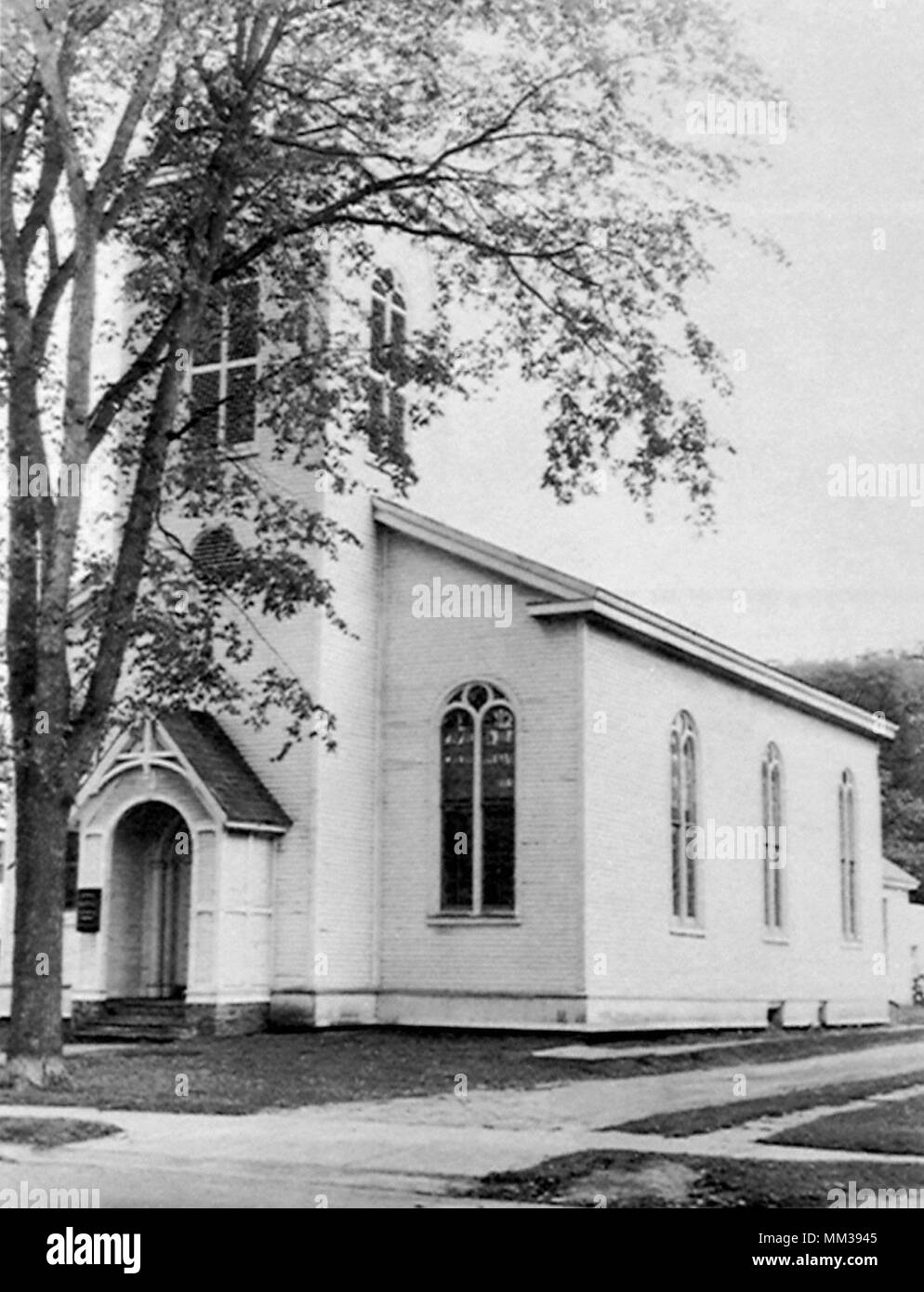 First Baptist Church. Keeseville. 1940 Stock Photo