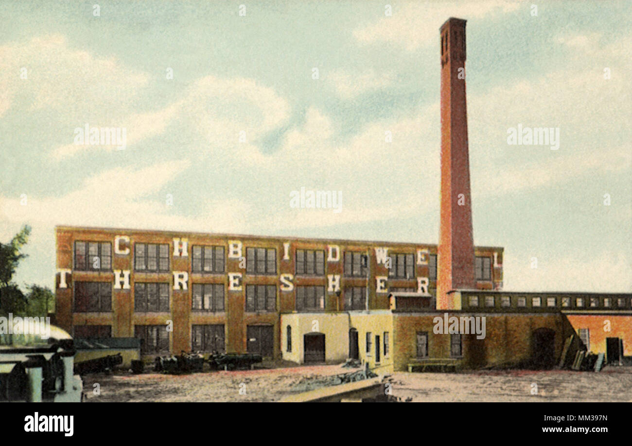 Bidwell Thresher Works. Batavia. 1925 Stock Photo