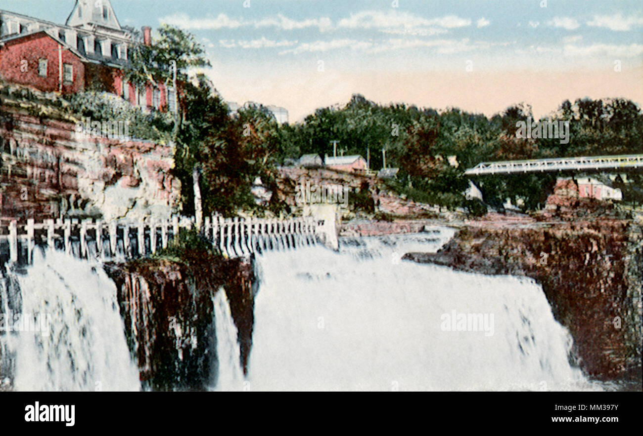 Rainbow Falls. Keeseville. 1923 Stock Photo