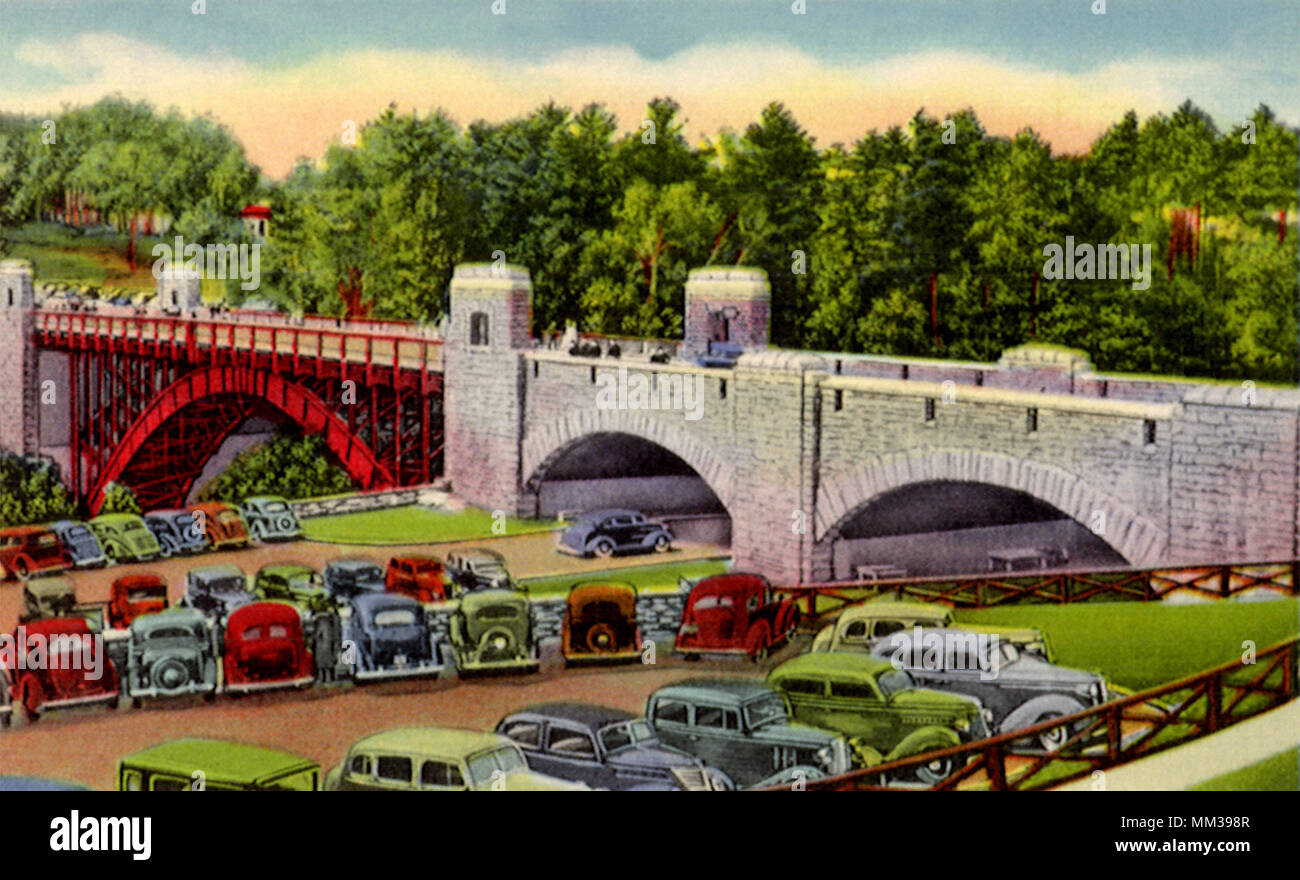 Highway Bridge. Keeseville. 1940 Stock Photo