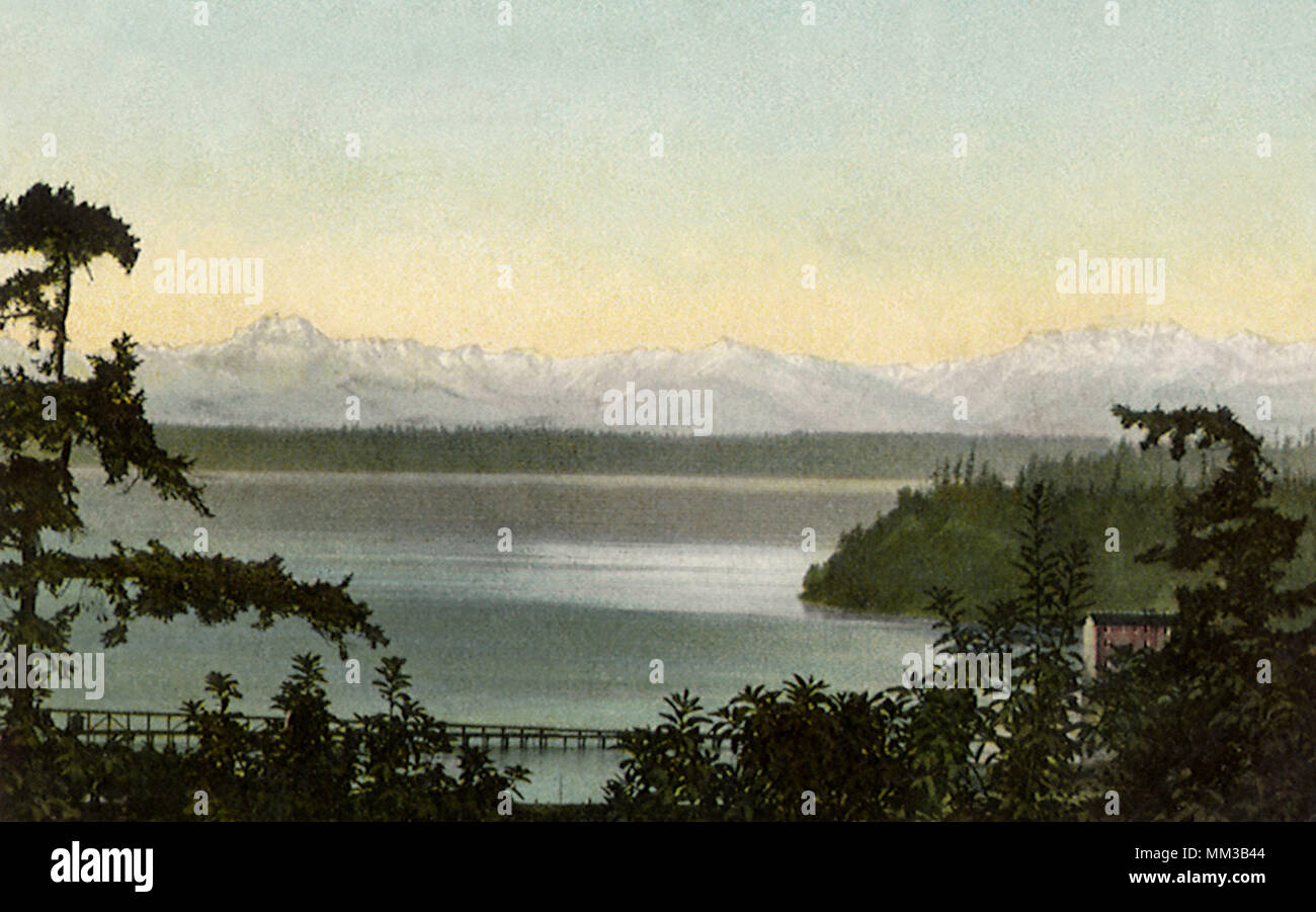 Olympic Range. Seattle. 1910 Stock Photo