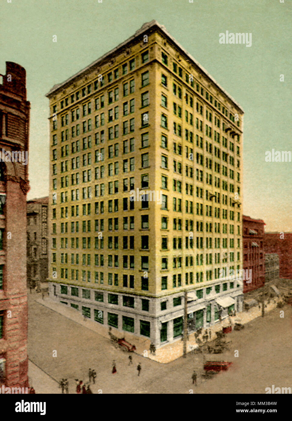 Alaska Building. Seattle.1905 Stock Photo