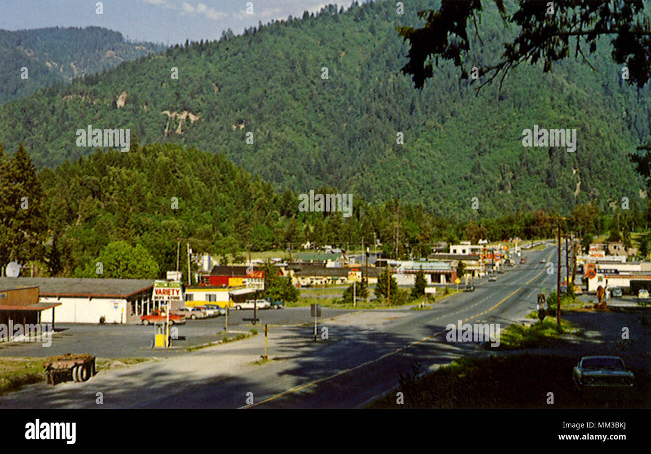 View of Willow Creek. 1960 Stock Photo