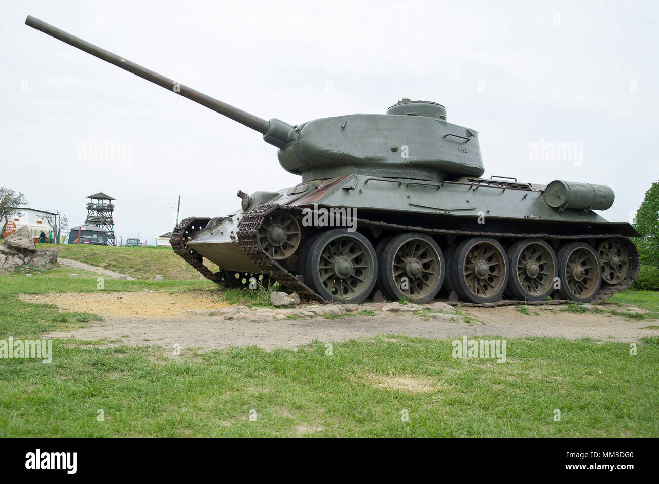 Russian tank T-34 85 in Pniewo, Poland. May 2nd 2018 © Wojciech Strozyk / Alamy Stock Photo Stock Photo