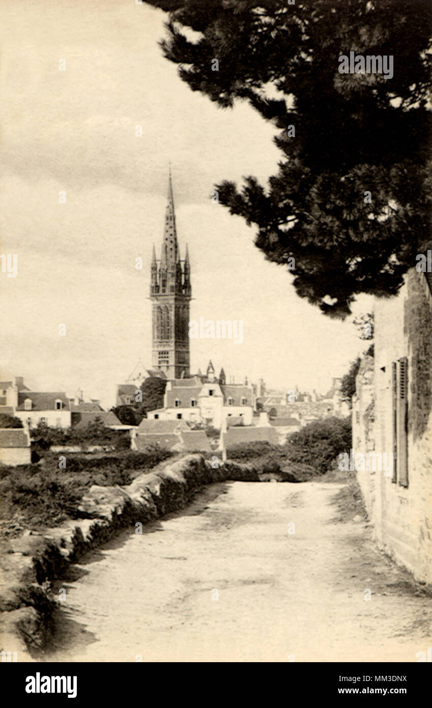 View from Douric. Saint-pol-de-Léon. 1930 Stock Photo