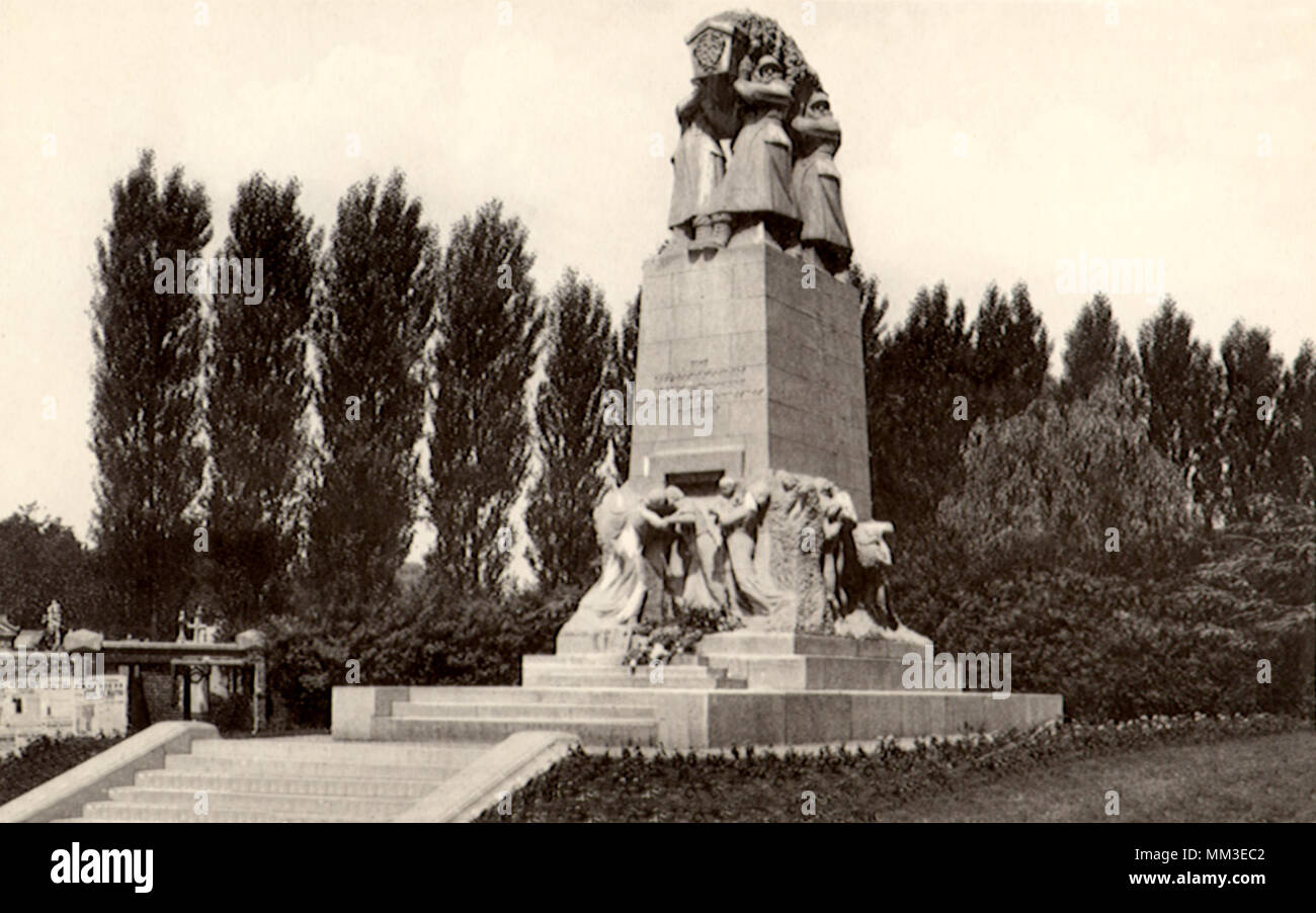 Tomb of the Unknown Soldier. Brussels. 1930 Stock Photo