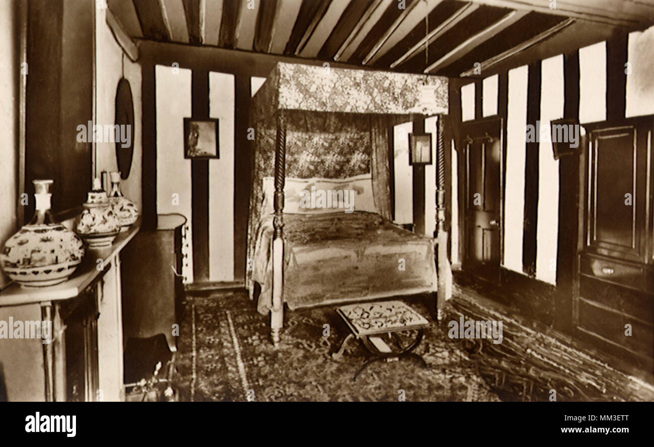 Room at George Hotel. Glastonbury. 1930 Stock Photo