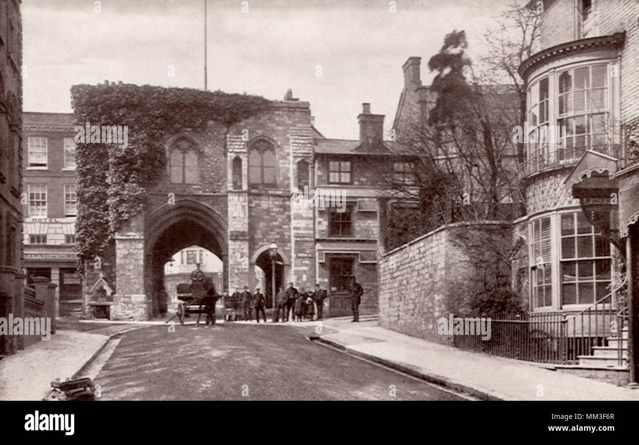 West Gate. Winchester. 1930 Stock Photo
