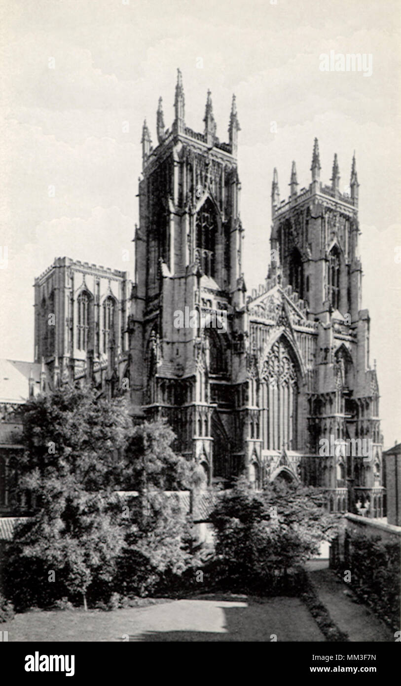 West Front of Minster. York. 1930 Stock Photo