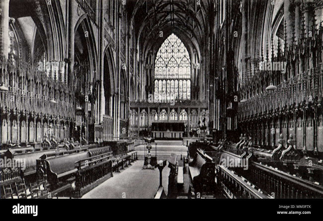 Choir at Minster. York. 1930 Stock Photo