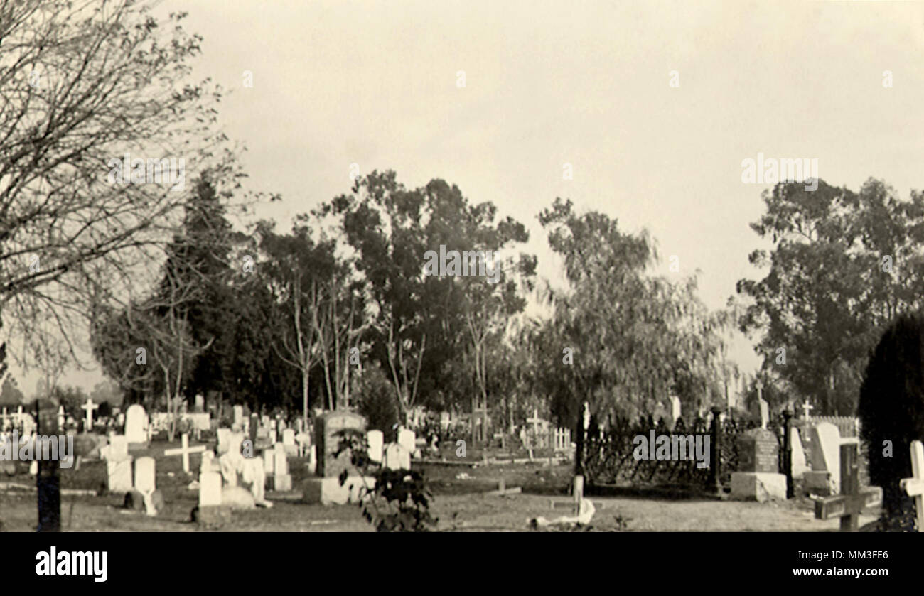 Spanish Cemetery. San Gabriel. 1940 Stock Photo Alamy