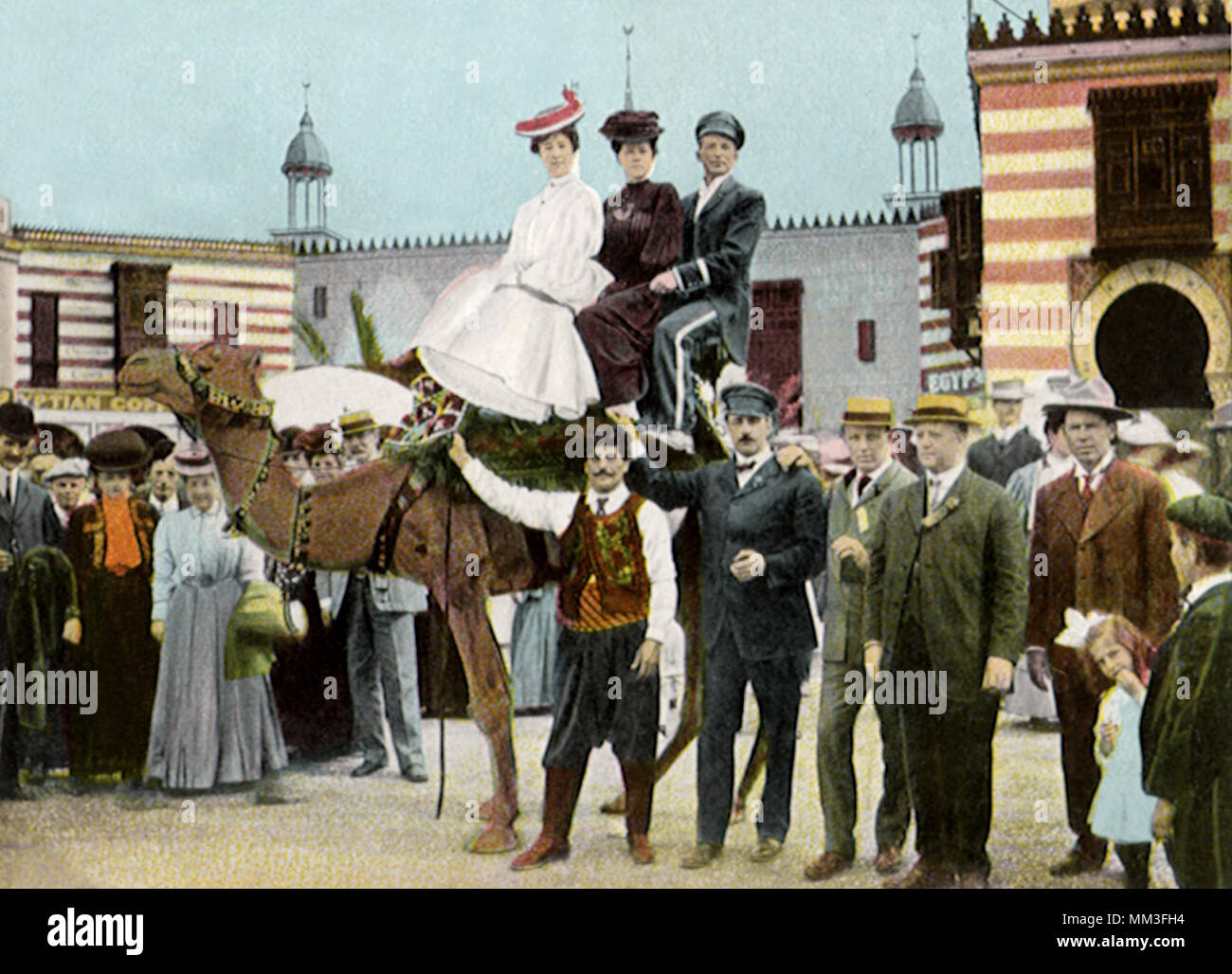 Camel Riding on the Midway. Venice. 1910 Stock Photo - Alamy
