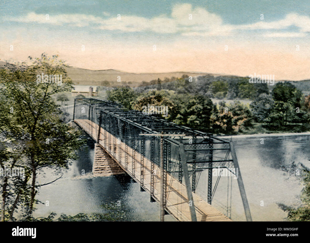 Chemung River Bridge. Waverly. 1918 Stock Photo Alamy