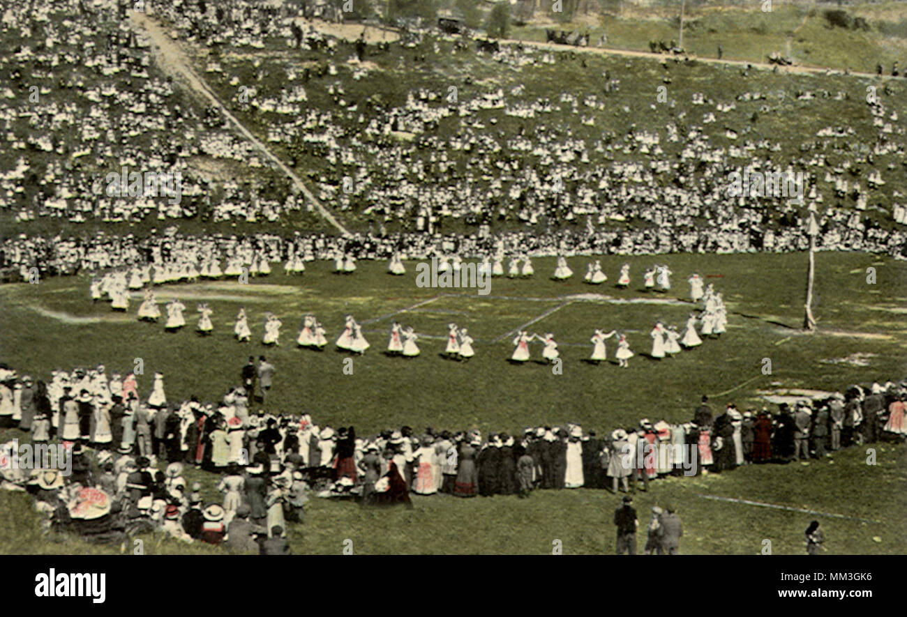 May Party at Franklin Field. Boston. 1910 Stock Photo Alamy