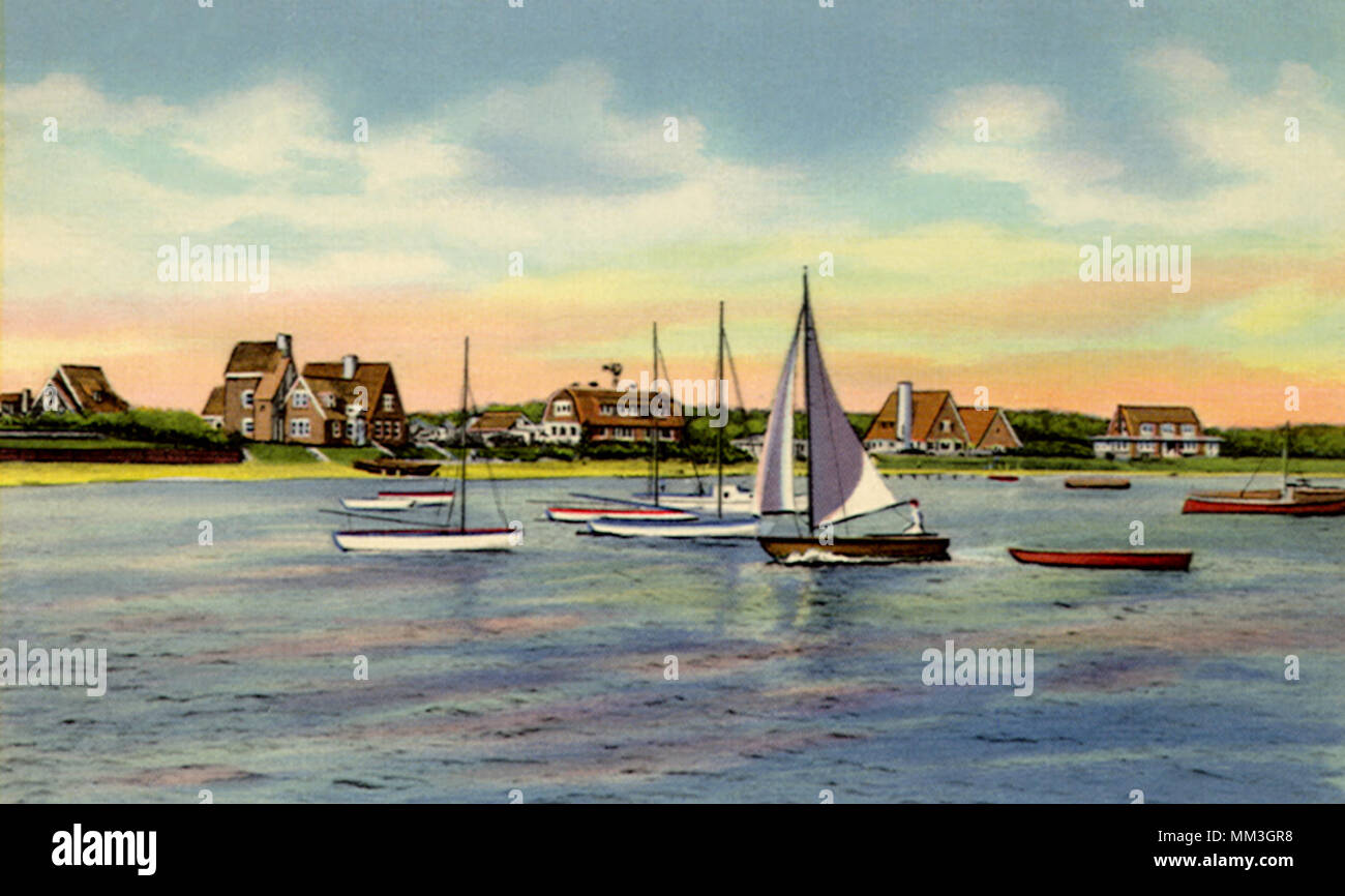 Lewis Bay & Beach. West Yarmouth. 1940 Stock Photo Alamy