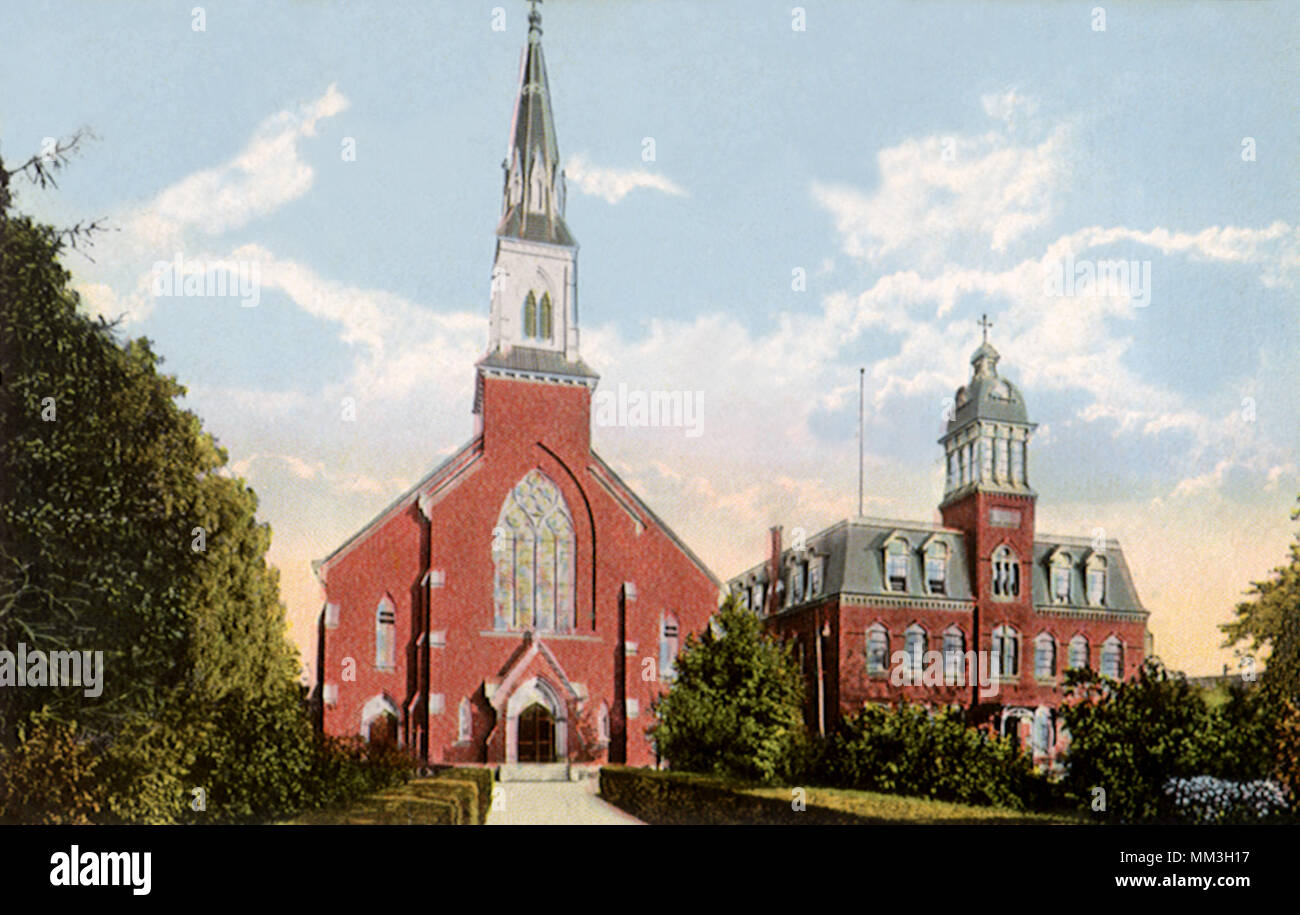 St. Mary's Church & School. Lynn. 1915 Stock Photo Alamy