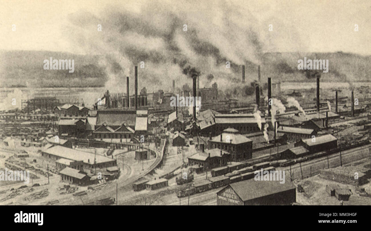 Thompson Steel Works. Braddock. 1908 Stock Photo