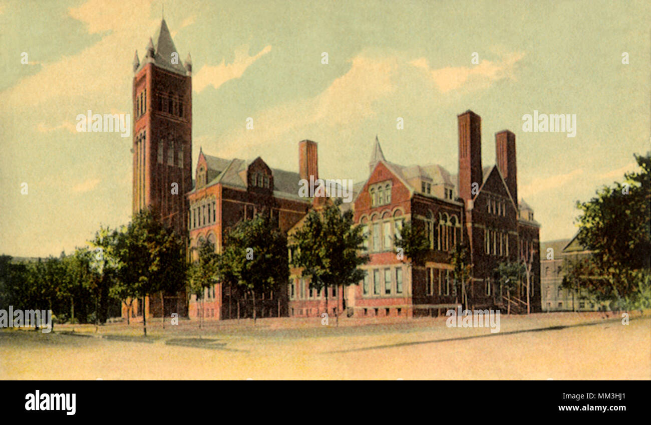 High School. Erie.1905 Stock Photo