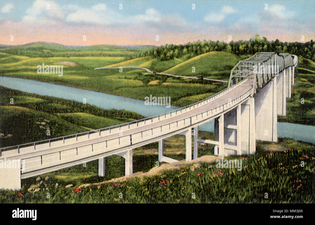 Clinch River Bridge. Tazewell. 1930 Stock Photo Alamy