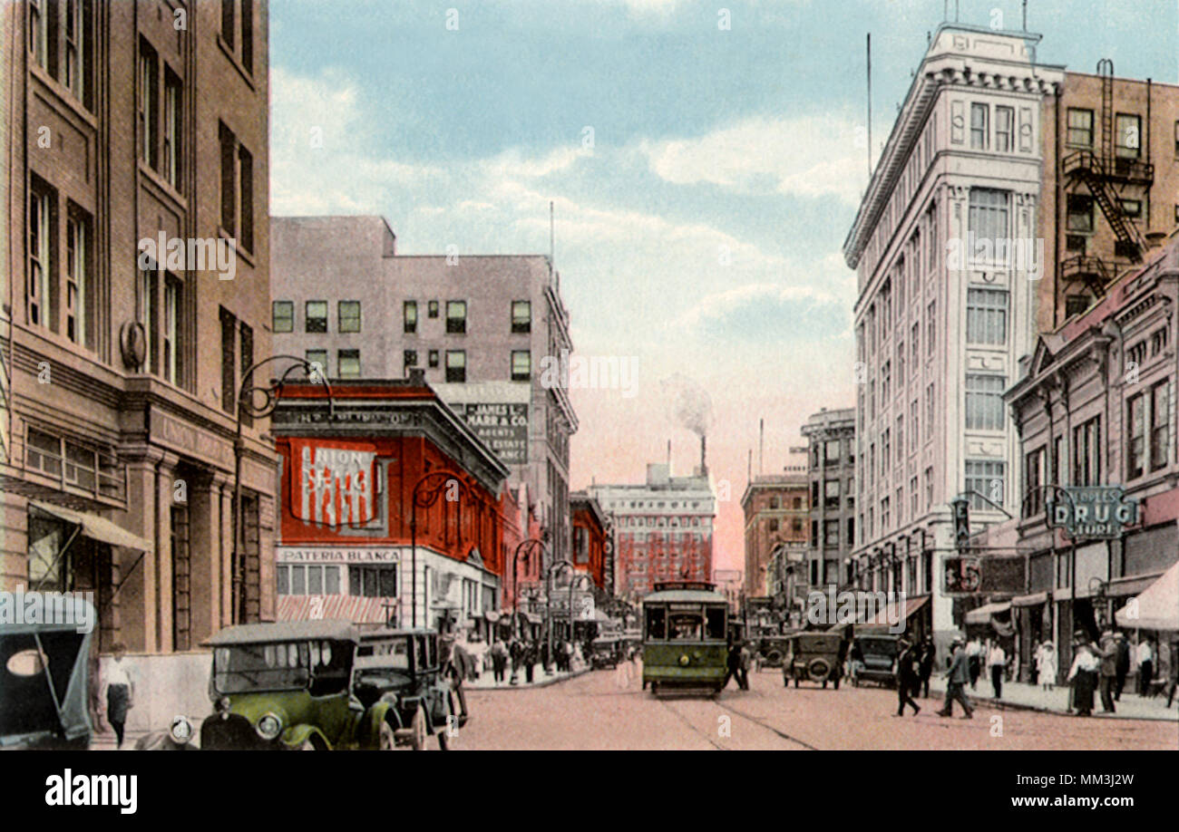 San Antonio Street. El Paso. 1920 Stock Photo Alamy
