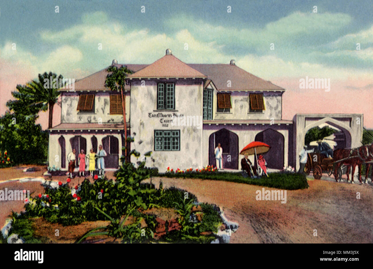 Tom Moore's House. Bermuda. 1910 Stock Photo