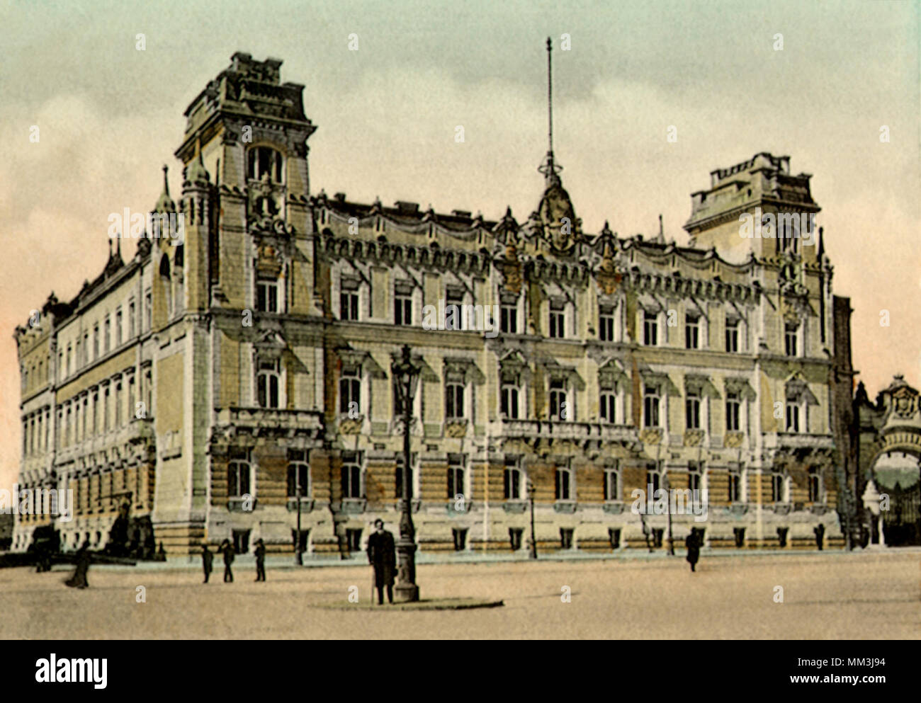 Palace of Duke Jósef. Budapest. 1910 Stock Photo