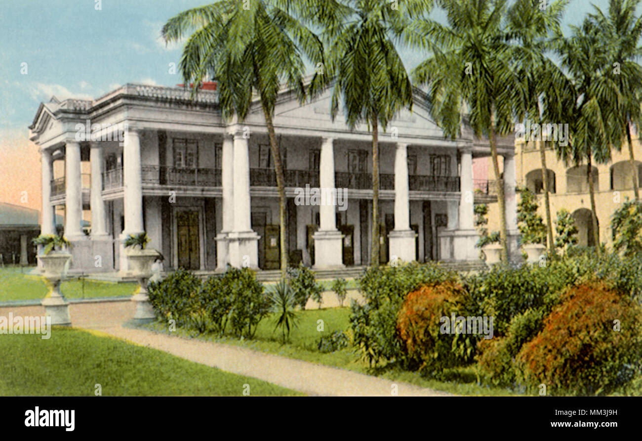 Naval Headquarters. Cristobal. 1920 Stock Photo