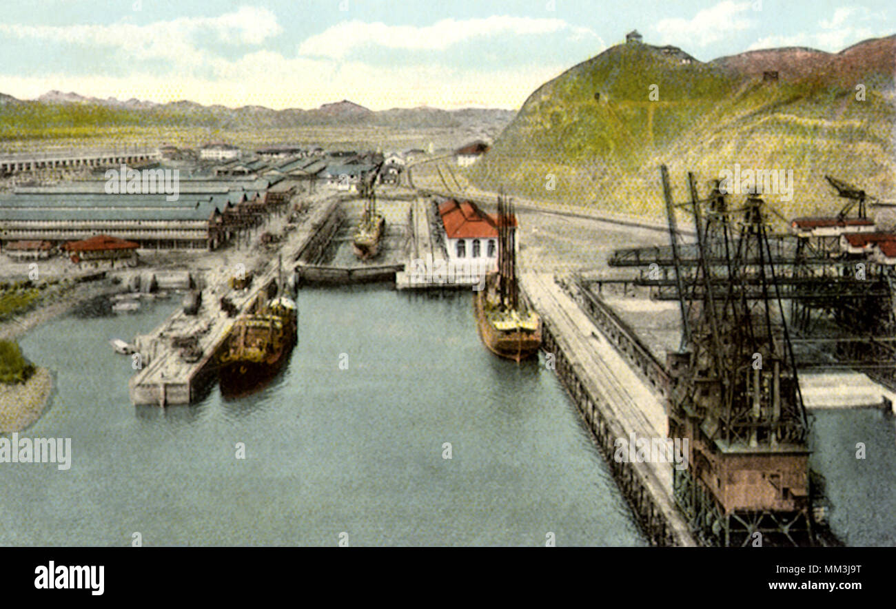Balboa Coaling Plant. Panama Canal. 1920 Stock Photo Alamy