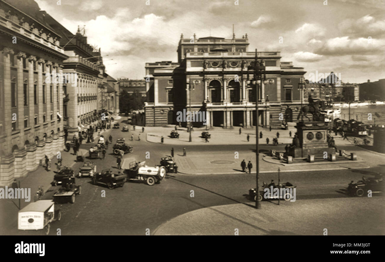 National Theater. Stockholm. 1930 Stock Photo