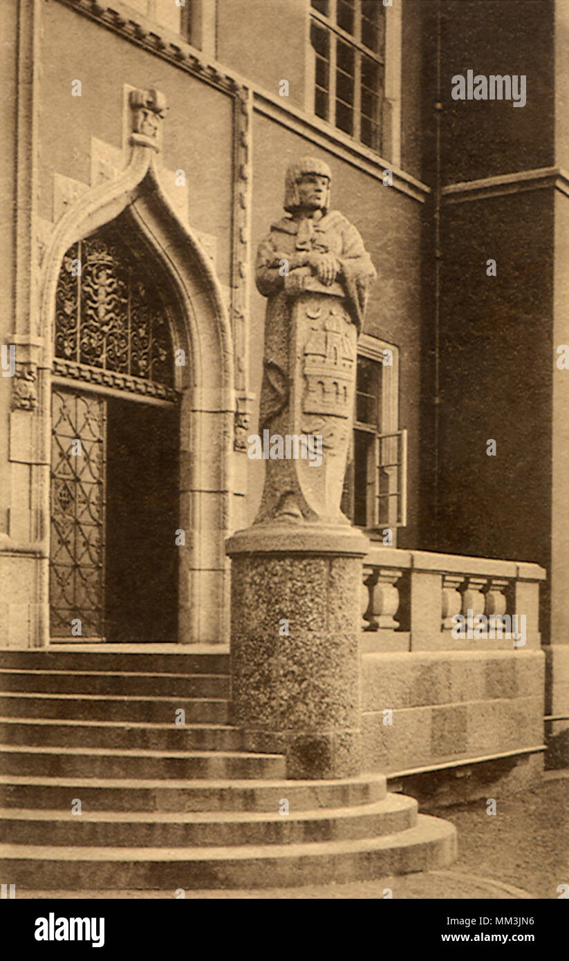 Wagner Statue. Aalborg. 1923 Stock Photo