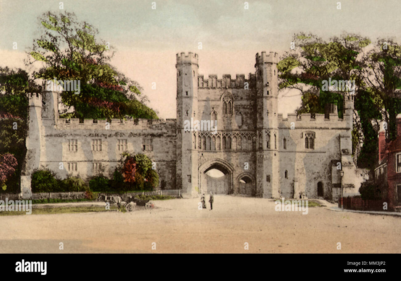 Battle Abbey Gateway. 1920 Stock Photo