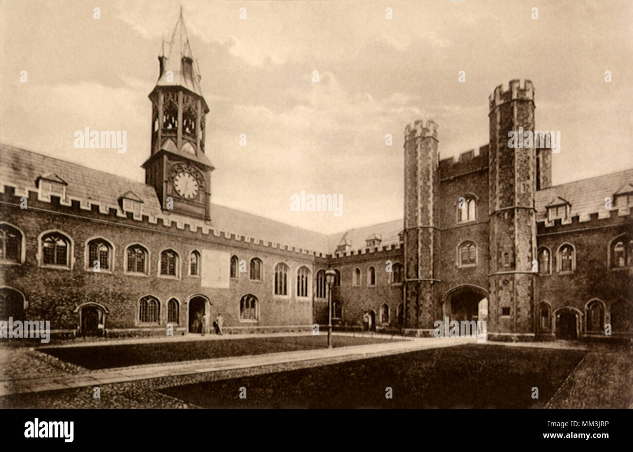 Queen's College. Cambridge. 1910 Stock Photo