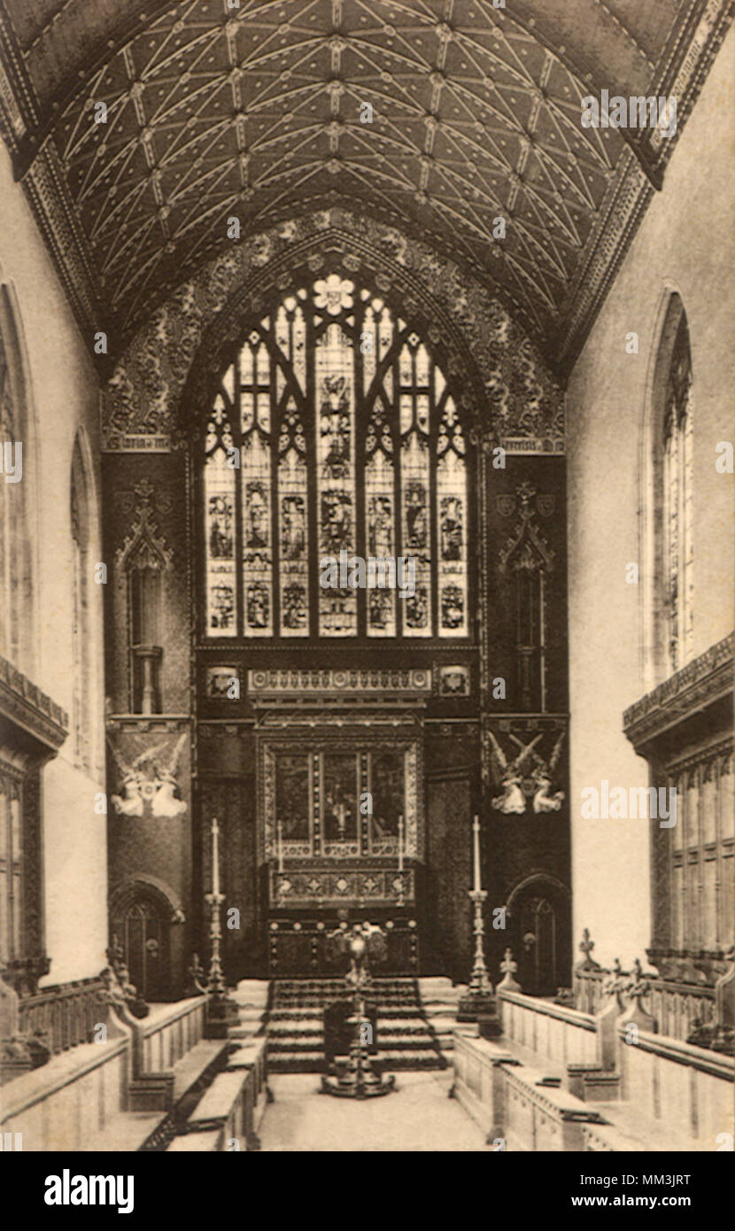 Queen's College Chapel. Cambridge. 1910 Stock Photo