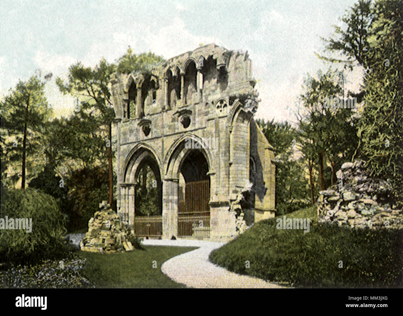 Tomb of Sir Walter Scott. Dryburgh.1905 Stock Photo